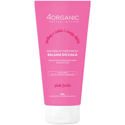 4organic Pink Fruits Różowe Owoce naturalny balsam do ciała 150ml
