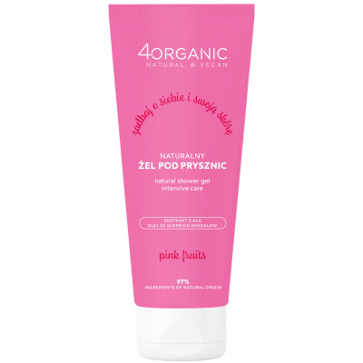 4organic Pink Fruits Różowe Owoce naturalny żel pod prysznic 200ml