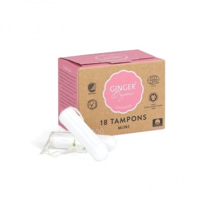 Ginger Organic Tampony bez aplikatora mini 18szt