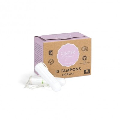 Ginger Organic Tampony bez aplikatora normal 18szt