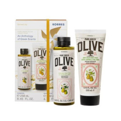 KORRES zestaw pure greek olive Honey Pear Miodowa Gruszka balsam i żel 