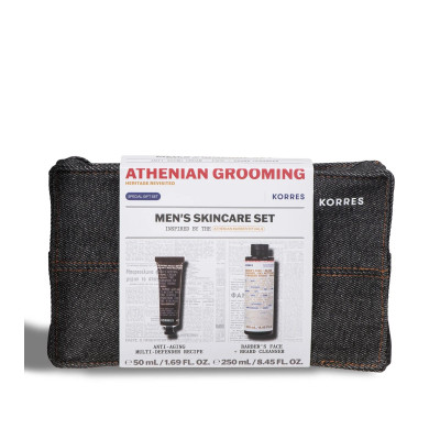 Korres Achillea Athenian Zestaw krem przeciwzmarszczkowy dla mężczyzn twarz i oczy 50ml + Żel do mycia twarzy i brody 250ml Korres Achillea Athenian Zestaw krem przeciwzmarszczkowy dla mężczyzn twarz i oczy 50ml + Żel do mycia twarzy i brody 250ml