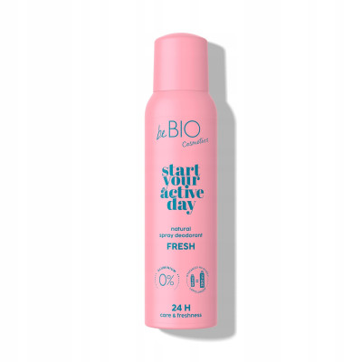 beBIO start your active day naturalny dezodorant do ciała w sprayu Fresh 125ml