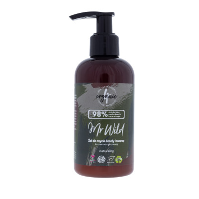 4ORGANIC Mr Wild Naturalny żel do mycia brody i twarzy korzenno-cytrusowy 200ml 4ORGANIC Mr Wild Naturalny żel do mycia brody i twarzy korzenno-cytrusowy 200ml