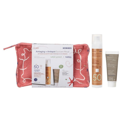 KORRES red grape sunscreen face cream spf50 sheer glow 50ml + black pine 4D krem na dzień 20ml