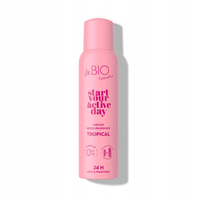 beBIO start your active day naturalny dezodorant do ciała w sprayu Tropical 125ml