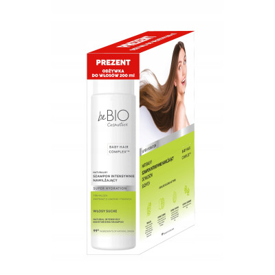 beBIO Zestaw baby hair complex szampon do włosów suchych 300ml + Odżywka suche gratis