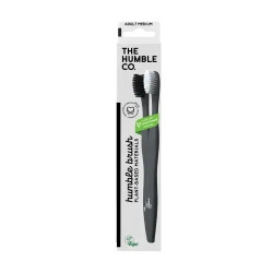 The Humble Co. Naturalna wegańska Szczoteczka do zębów Extra Soft DWUPAK Black/White