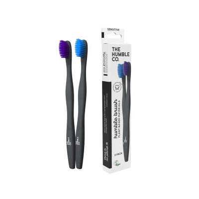 The Humble Co. Naturalna wegańska Szczoteczka do zębów Extra Soft DWUPAK Blue/Purple