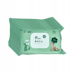 DERMA eco baby chusteczki promocja 10x 64szt DERMA eco baby chusteczki promocja 10x 64szt
