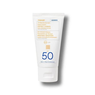 KORRES yoghurt nawilżający krem koloryzujący SPF50 jogurt 50ml